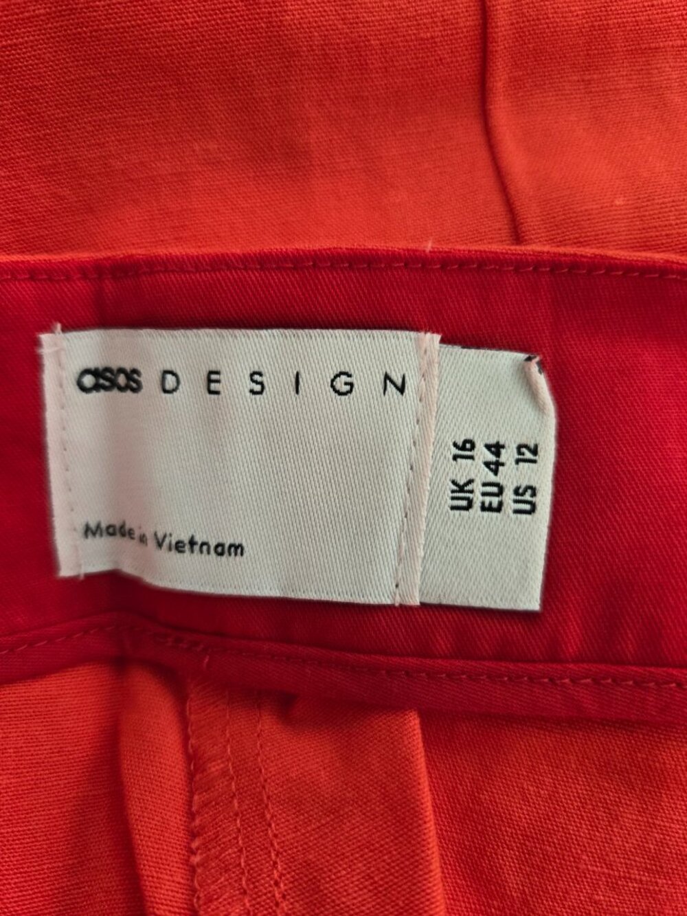 ASOS Design Tailored Wide Leg Culotte Pants | US 12 | Orange-Red | NWT - Picture 6 of 8